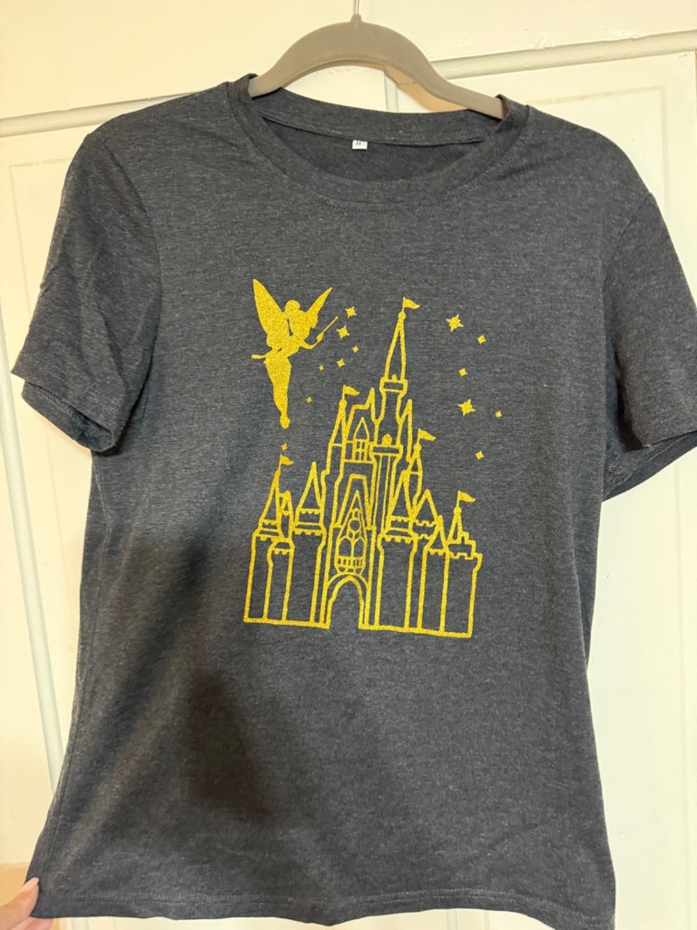 Women’s Short Sleeve Gray Tee with Castle Disney